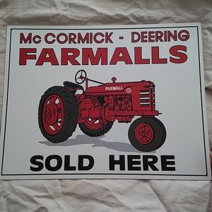 Vintage tin sign, Farmall, McCormick-Deering